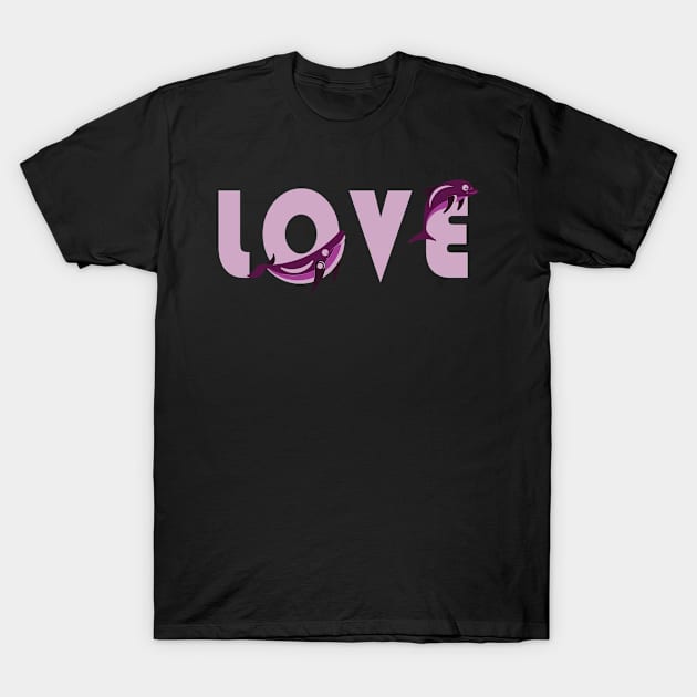 Pink love is in the ocean T-Shirt by Nosa rez